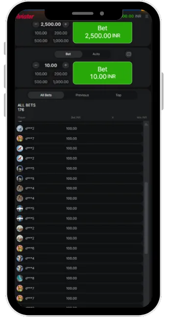 Aviator betting history and stake records