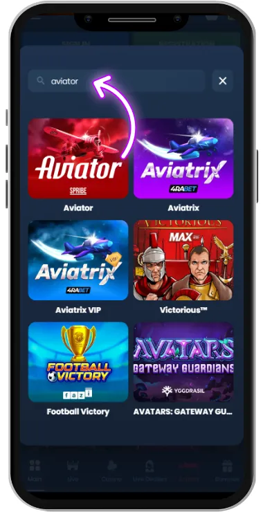 Locate Aviator